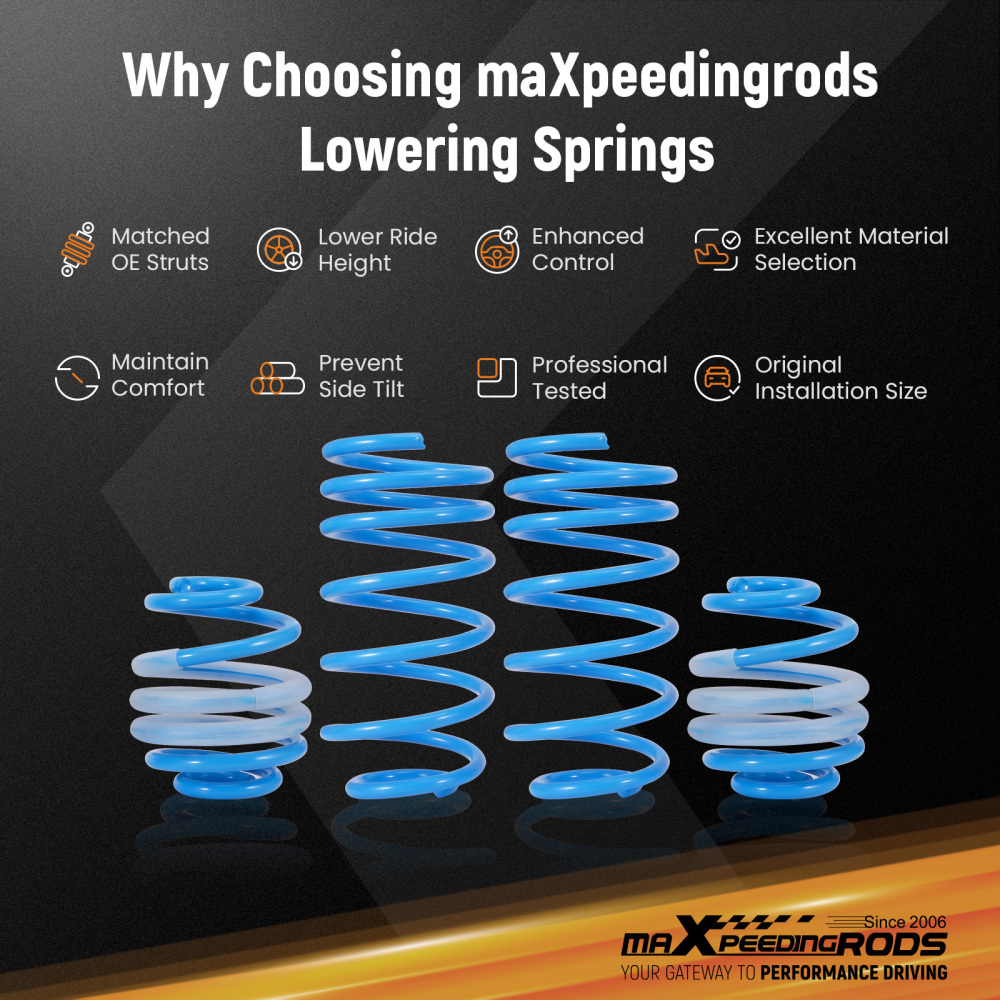 maXpeedingrods Lowering Springs 25mm compatible for AUDI TT Quattro 8N, 11/1998-2006