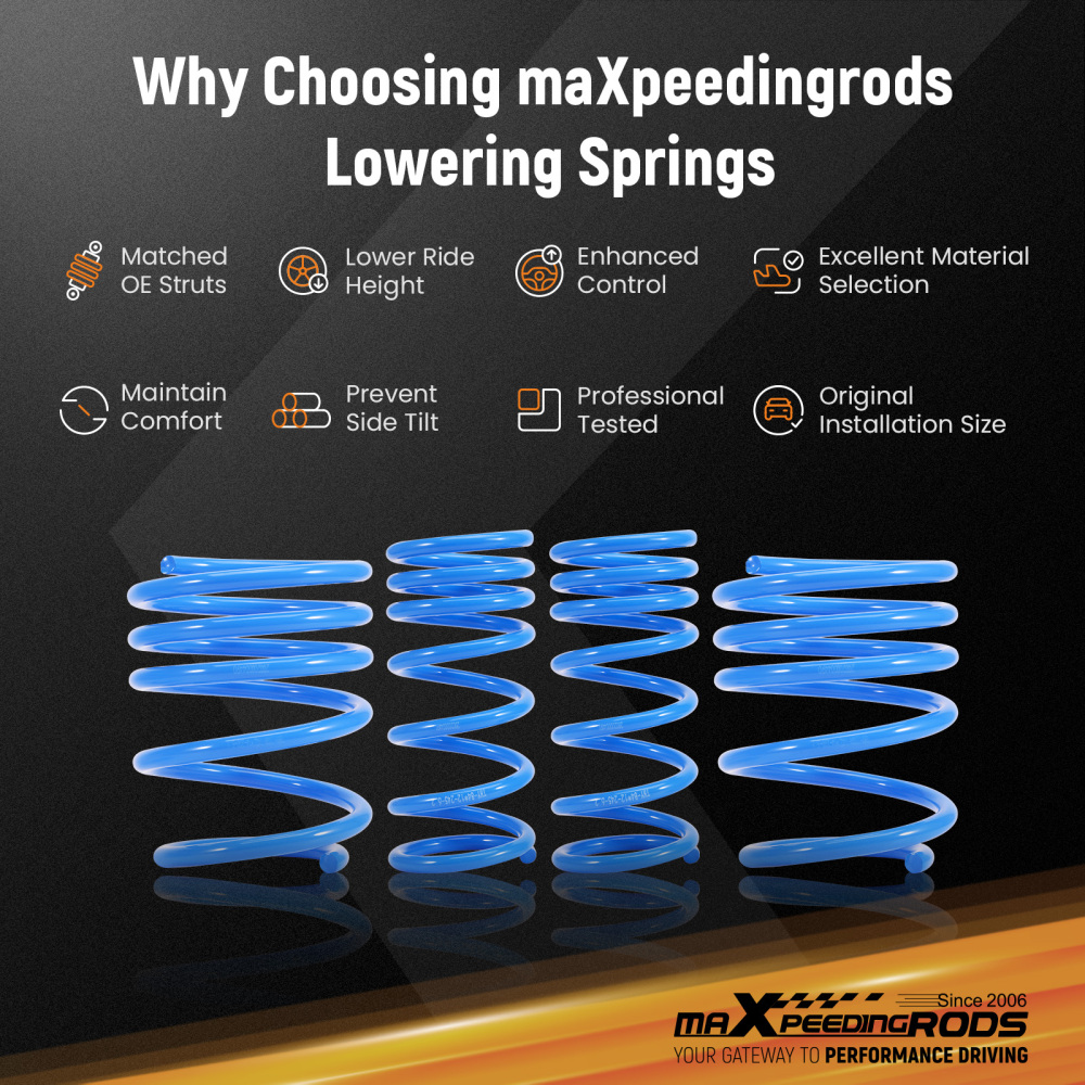 MaXpeedingrods Lowering Sport FrontRear Springs Kit for 2015-21 compatible for Subaru WRX