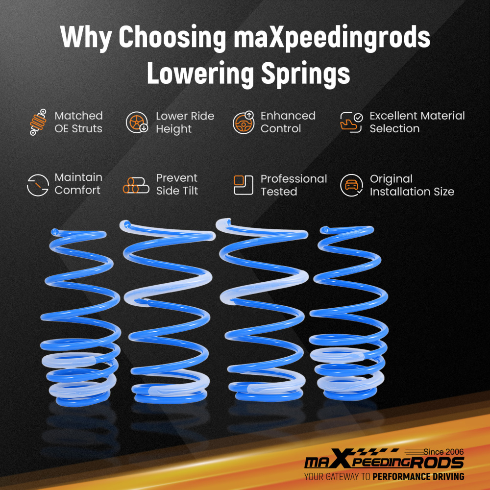 MaXpeedingrods Lowering Springs Drop F:1.77/R:1.50 compatible for Scion XB XA 2004-2007