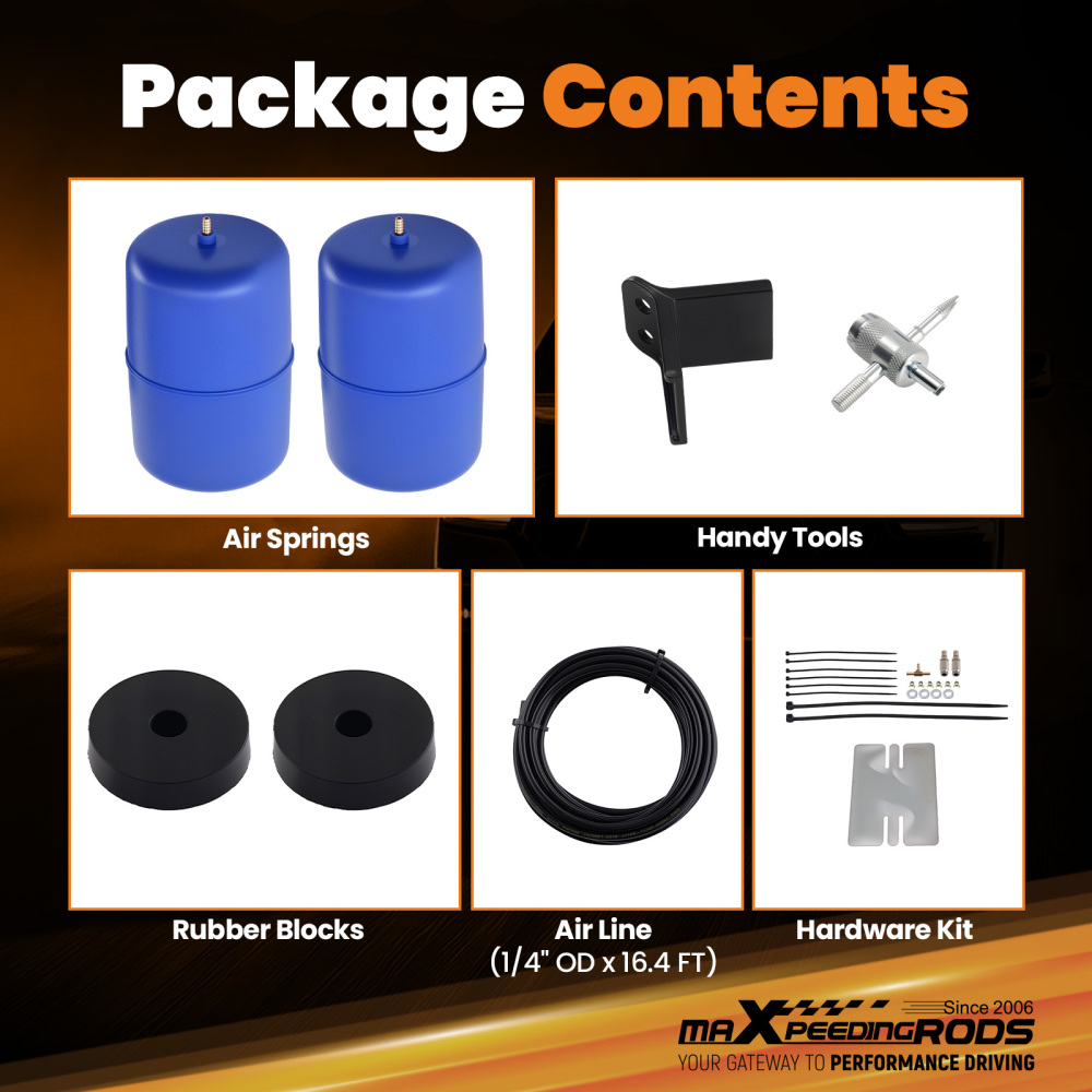 Air Spring Suspension Bags Leveling Kit Rear compatible for Toyota Sienna FWD/AWD 2004-2020