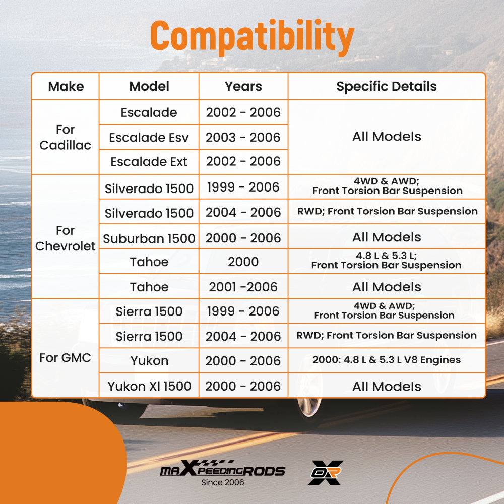 10pc Front Upper Lower Control Arms Tie Rods compatible for Chevy Silverado GMC Sierra 1500