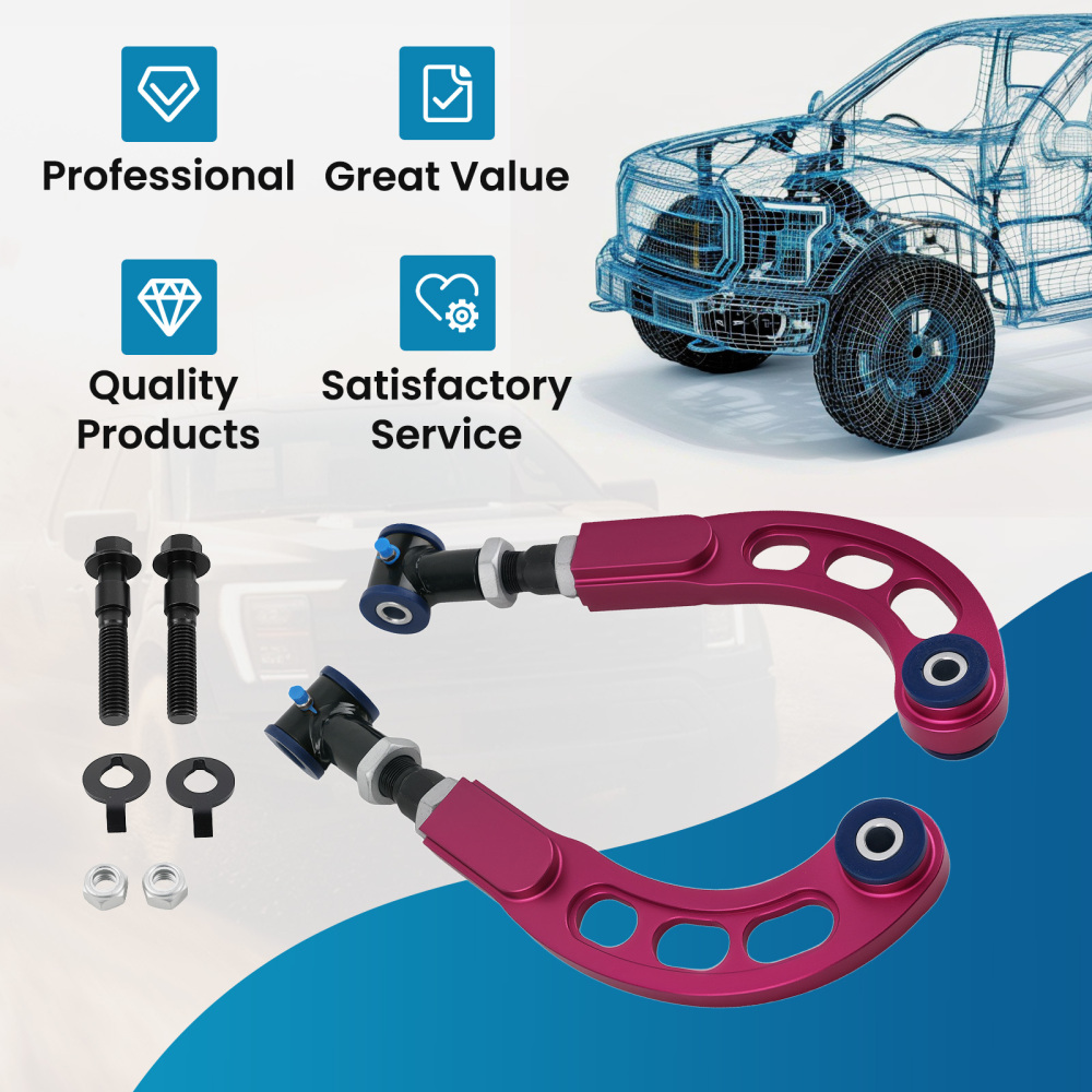 Red Rear Camber Bolts Adjustable Camber Arm compatible for Scion Tc 2005-2010