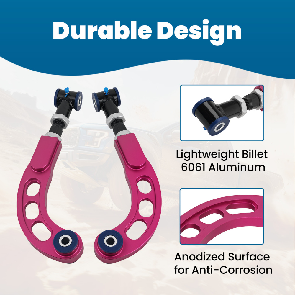 Red Rear Camber Bolts Adjustable Camber Arm compatible for Scion Tc 2005-2010