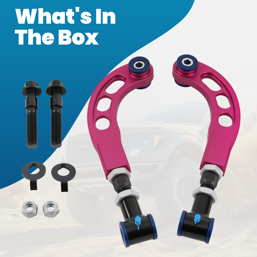 Red Rear Camber Bolts Adjustable Camber Arm compatible for Scion Tc 2005-2010