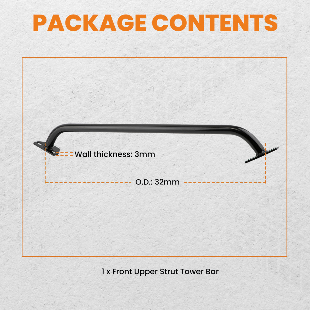 Heavy Duty Front Upper Strut Tower Brace compatible for Chevrolet Camaro F-BODY compatible for V8 1993-02