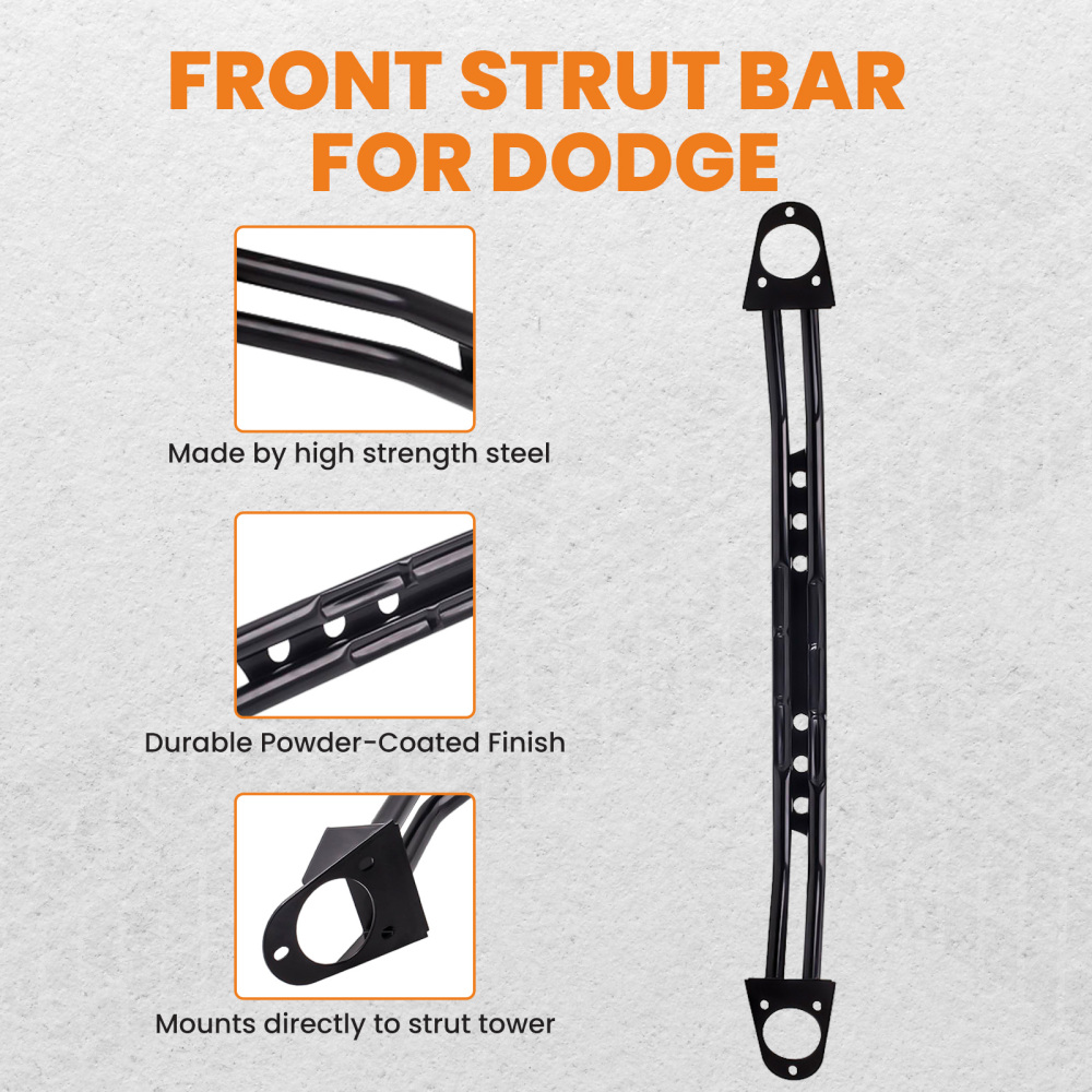 Carbon Steel Front Strut Tower Bar compatibile per Dodge Charger 2006 2007 2008 2009 2010