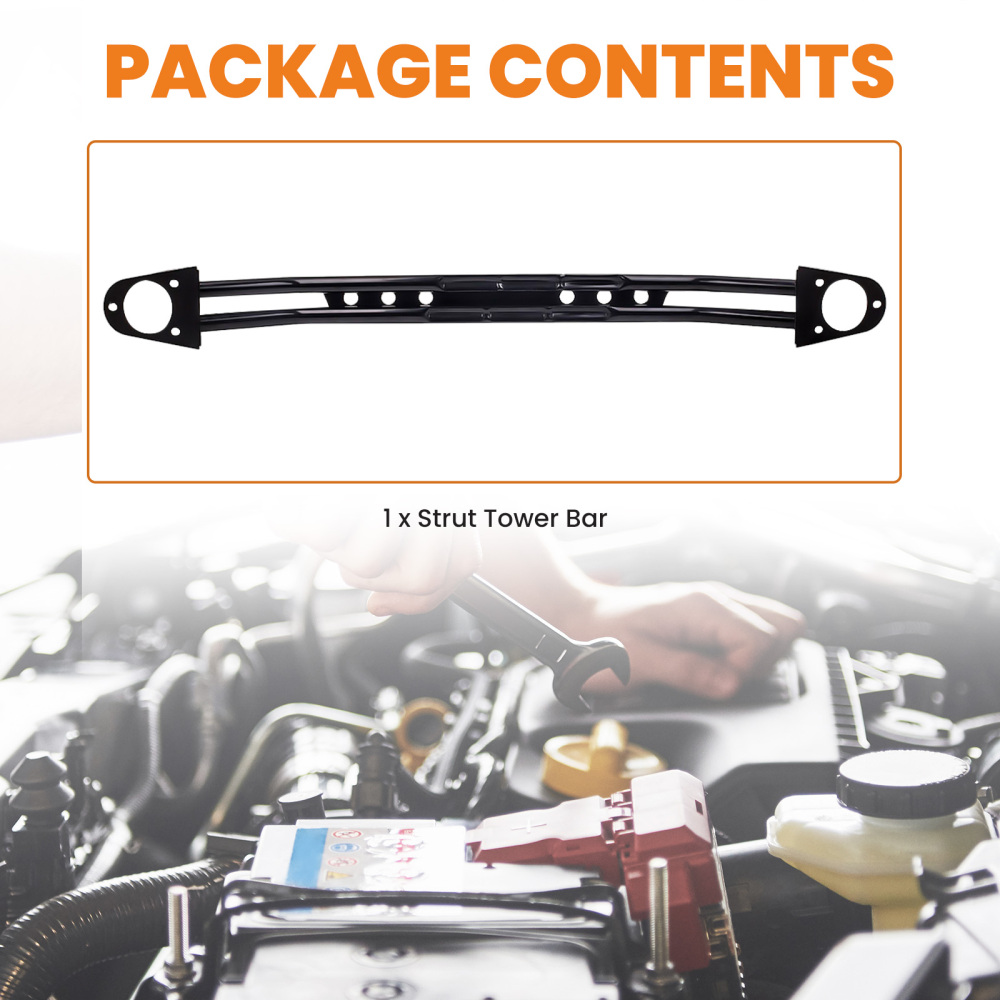 Carbon Steel Front Strut Tower Bar compatibile per Dodge Charger 2006 2007 2008 2009 2010