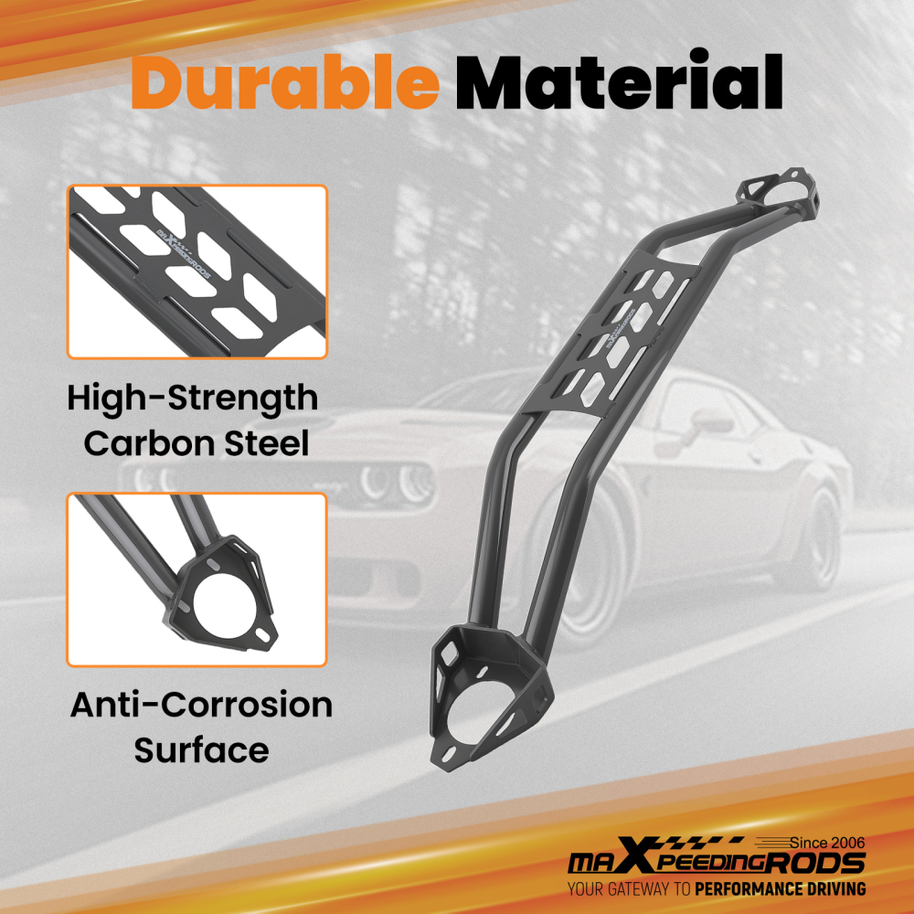 maXpeedingrods Front Strut Tower Bar Dual bar compatible for Dodge Challenger 2008-2023