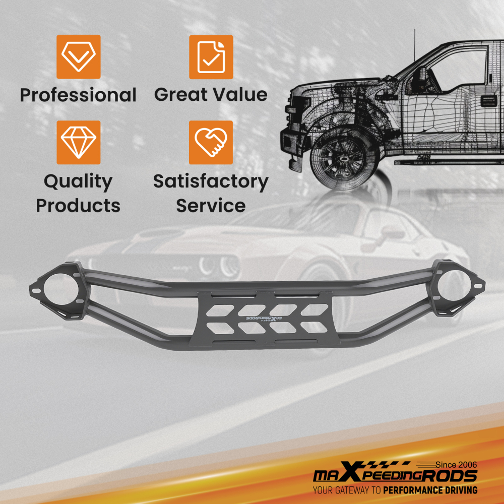 maXpeedingrods Front Strut Tower Bar Dual bar compatible for Dodge Challenger 2008-2023