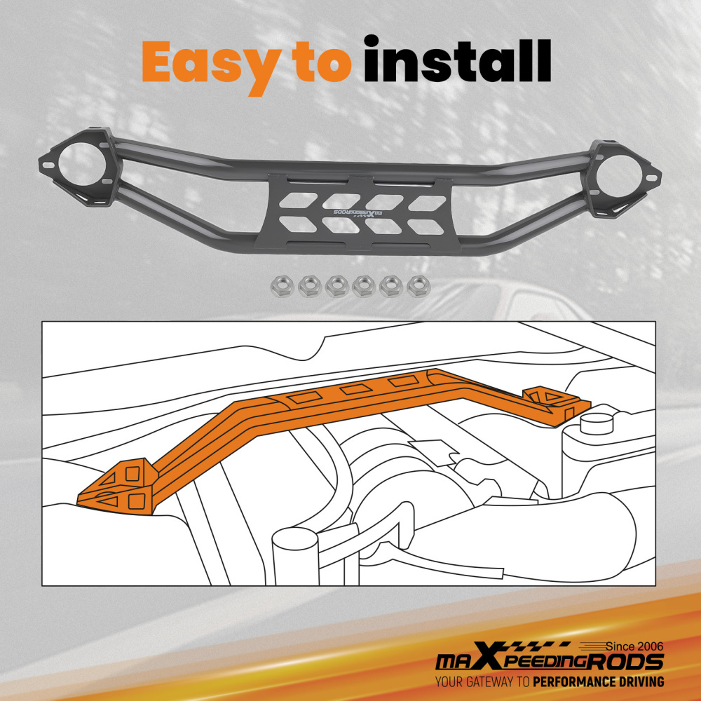 maXpeedingrods Front Strut Tower Bar Dual bar compatible for Dodge Challenger 2008-2023