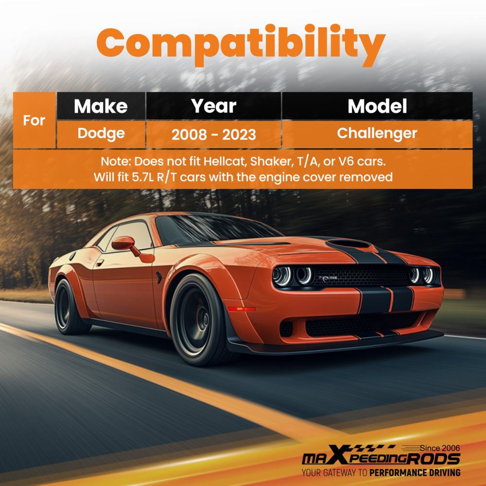 maXpeedingrods Front Strut Tower Bar Dual bar compatible for Dodge Challenger 2008-2023