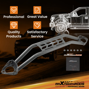 Front Strut Tower Dual Bar Brace compatible for Dodge Challenger 2008-2020 2021 2022 2023