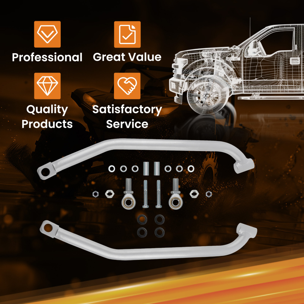 Lower High Clearance Radius Rods Bars Kit compatible for Polaris RZR 1000 XP 2014 ATV