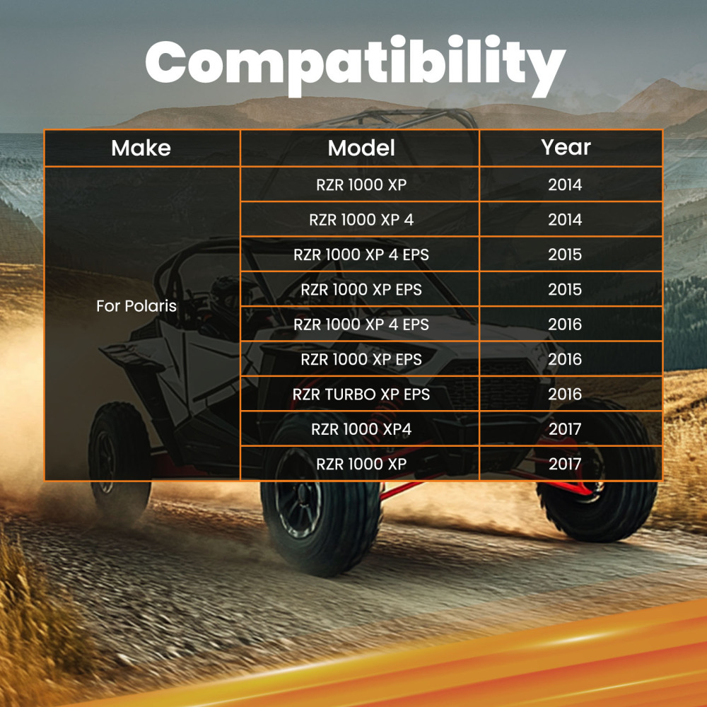 Lower High Clearance Radius Rods Bars Kit compatible for Polaris RZR 1000 XP 2014 ATV