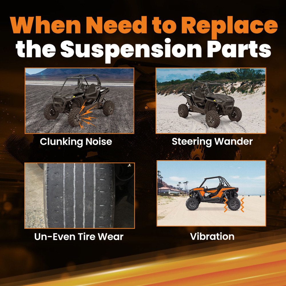 Lower High Clearance Radius Rods Bars Kit compatible for Polaris RZR 1000 XP 2014 ATV