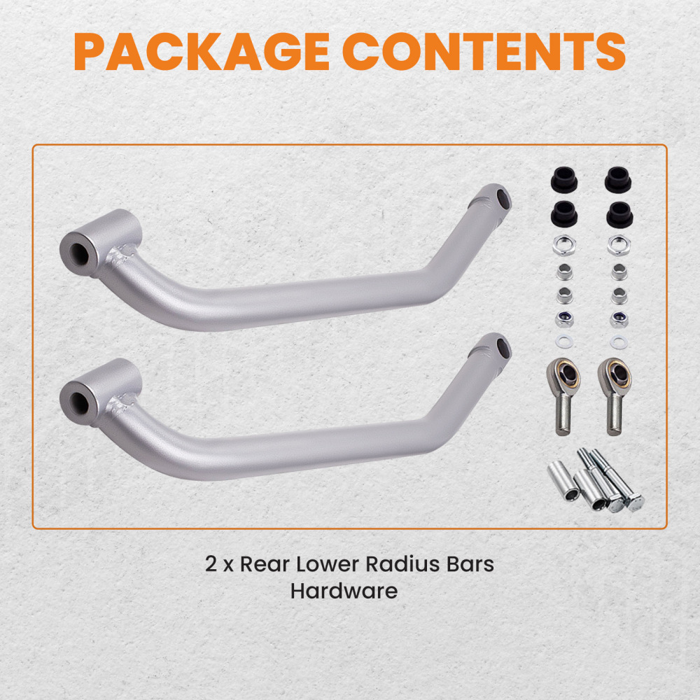 Lower High Clearance Radius Rods Bars Kit compatible for Polaris RZR 1000 XP 2014 ATV
