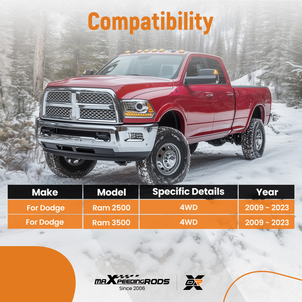 Gear Box Steering Stabilizer Bar Brace Kit For 2009-2022 compatible for Dodge Ram 2500 3500 4WD