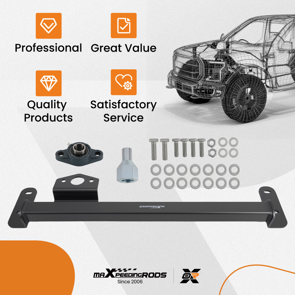 Gear Box Steering Stabilizer Bar Brace Kit For 2009-2022 compatible for Dodge Ram 2500 3500 4WD