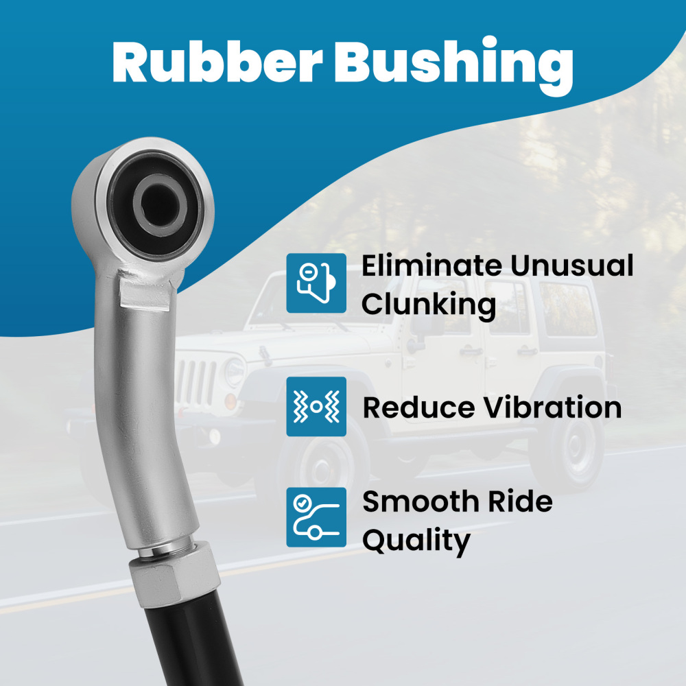 0-6 Lift Rear Adjustable Track Bar compatible for Jeep Wrangler JK 2007-2018 compatible for Panhard Rod