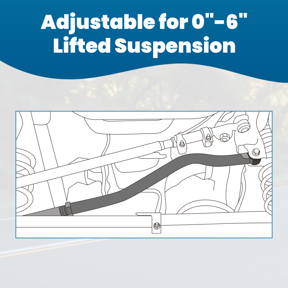 0-6 Lift Rear Adjustable Track Bar compatible for Jeep Wrangler JK 2007-2018 compatible for Panhard Rod