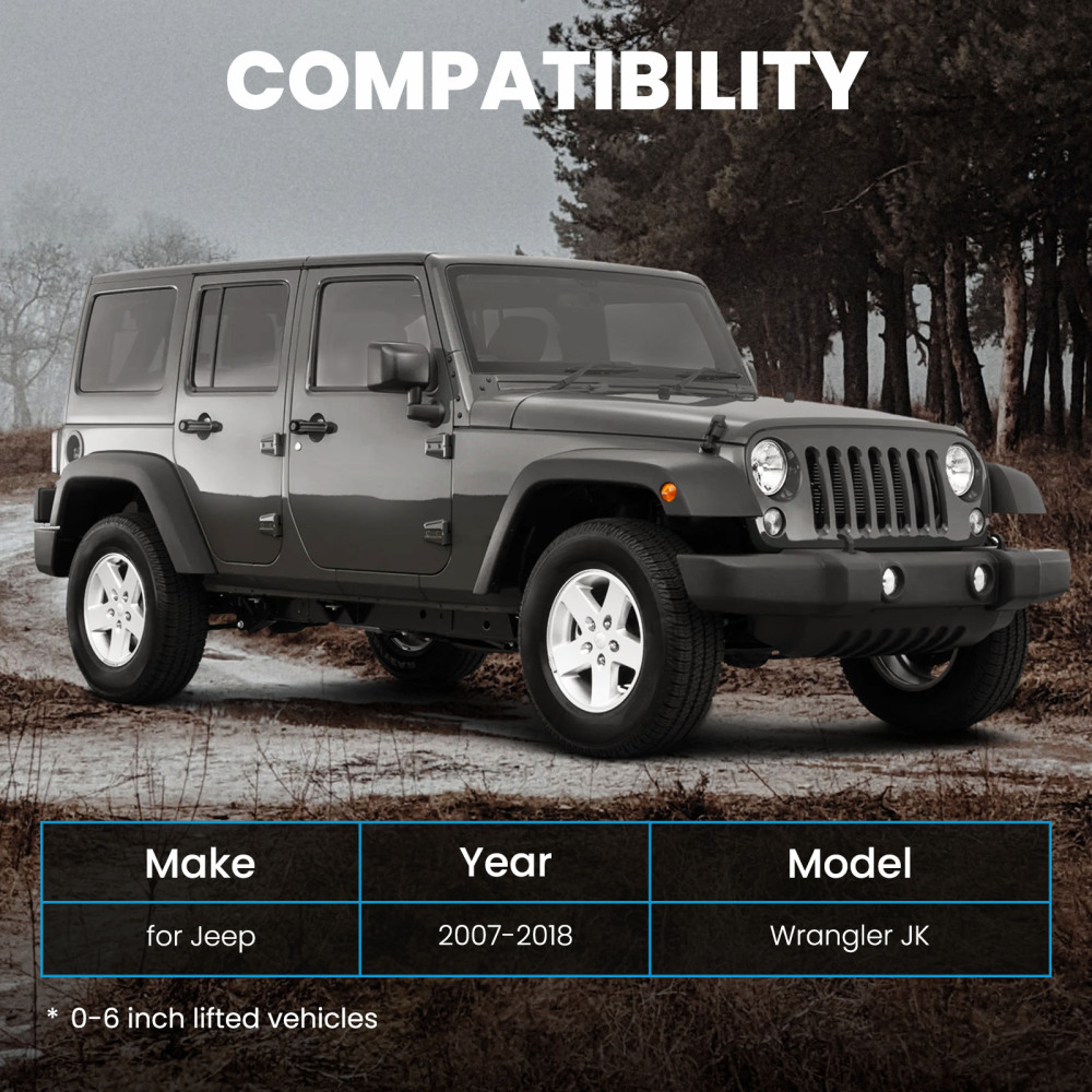 0-6 Lift Front Adjustable Track Bar compatible for Panhard Compatible for Jeep Wrangler JK 2007-2018