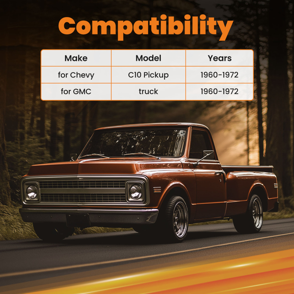 Compatible for Chevy C10 compatible for GMC Truck Silver Double Adjustable compatible for Panhard Trac Bar W/ Brackets
