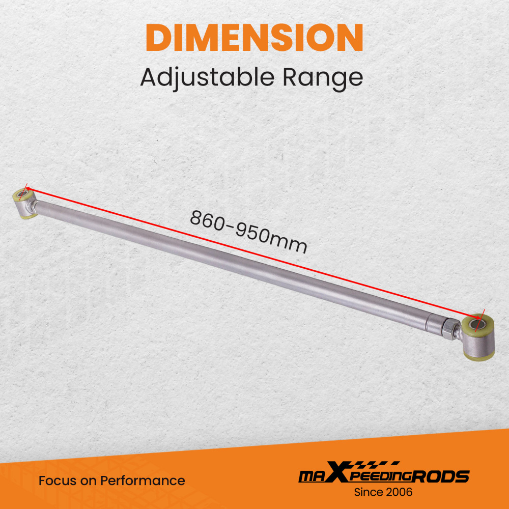 Compatible for Chevy C10 compatible for GMC Truck Silver Double Adjustable compatible for Panhard Trac Bar W/ Brackets