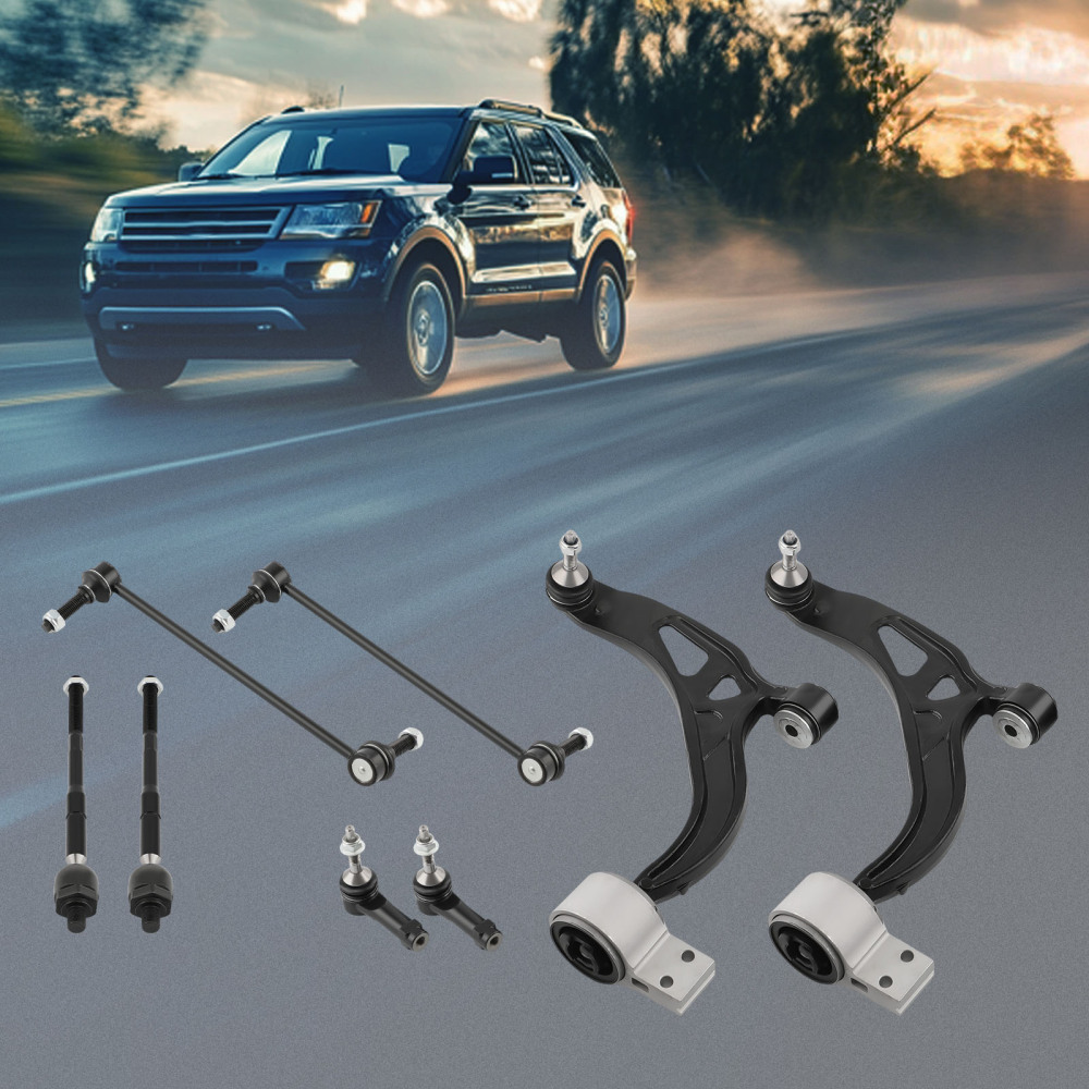 10x Front Lower Control Arms w/CV Axle Shaft for 2011-2014 compatible for Ford Explorer V6 3.5L