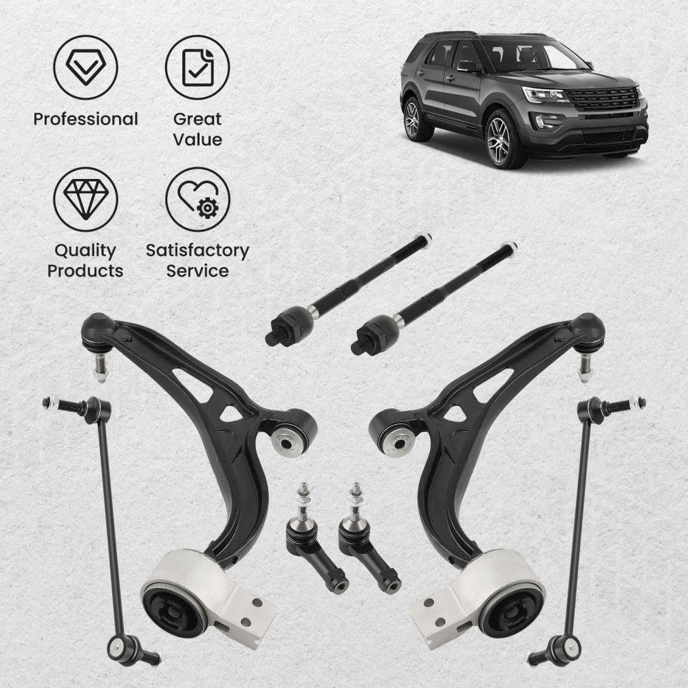 Front Lower Control Arms w/CV Axle Assembly for 2014-2017 compatible for Ford Explorer V6 3.5L