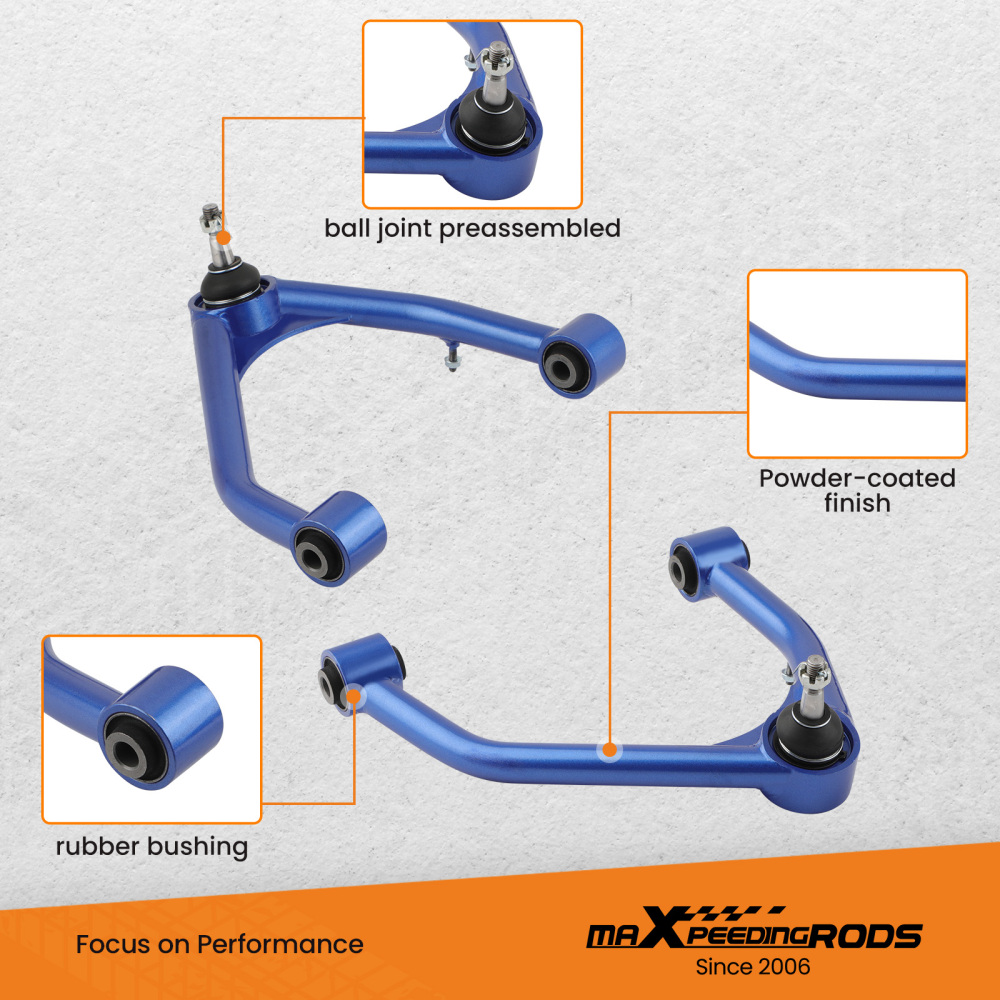 Front Upper Control Arms 2-4 Lift A-Arms compatible for Chevy Chevrolet Tahoe 2007-2015