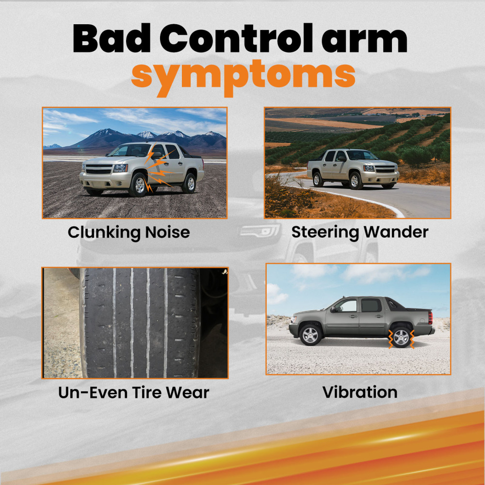 2-4 Lift Heavy Duty A-Arms compatible for Chevrolet Tahoe 07-15 Front Upper Control Arms