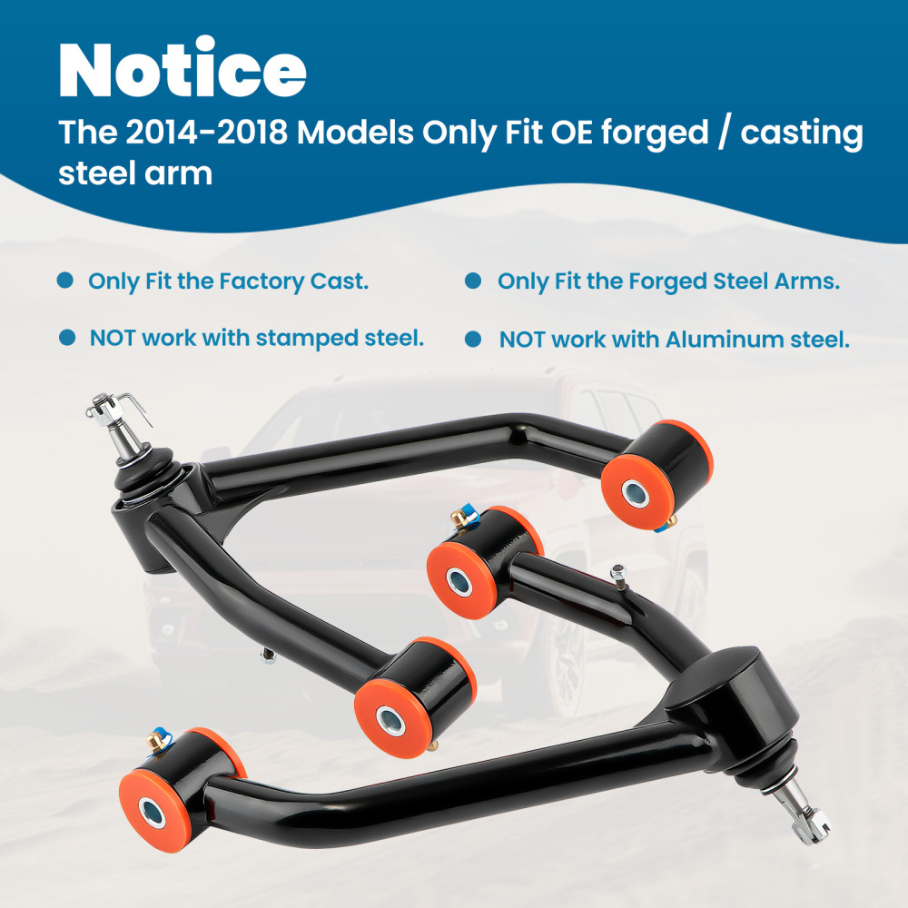 2-4 Lift Heavy Duty A-Arms compatible for Chevrolet Tahoe 07-15 Front Upper Control Arms