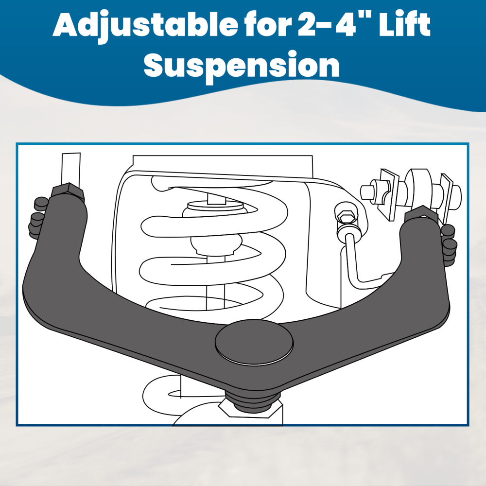 2-4 Lift Heavy Duty A-Arms compatible for Chevrolet Tahoe 07-15 Front Upper Control Arms