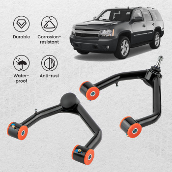 2-4 Lift Upper Control Arms + Rear Traction Bar For 07-18 compatible for Silverado Sierra 1500