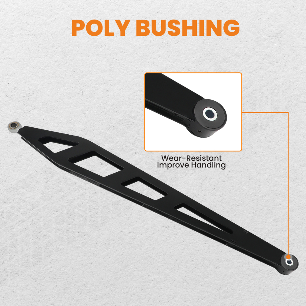 2-4 Lift Upper Control Arms + Rear Traction Bar For 07-18 compatible for Silverado Sierra 1500