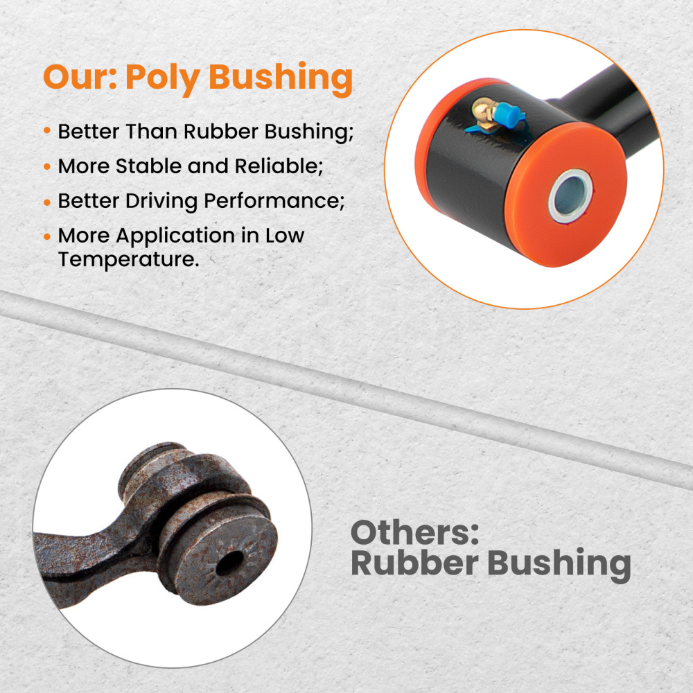 2-4 Lift Upper Control Arms + Rear Traction Bar For 07-18 compatible for Silverado Sierra 1500