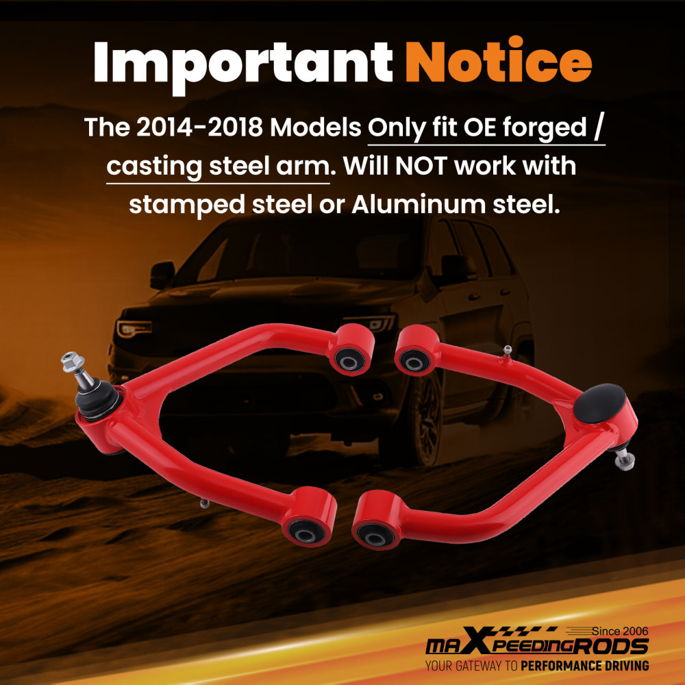 2-4 Lift Heavy Duty A-Arms compatible for Chevrolet Tahoe 07-15 Front Upper Control Arms suspension arms