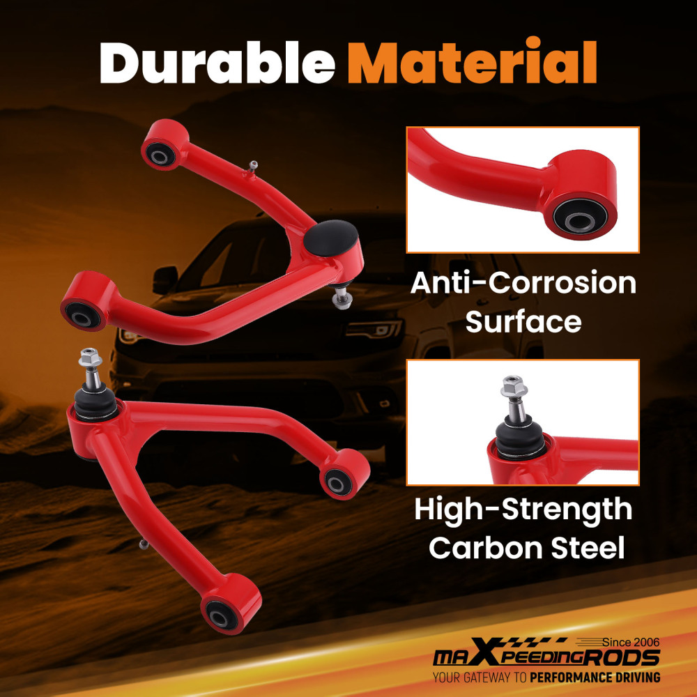 2-4 Lift Heavy Duty A-Arms compatible for Chevrolet Tahoe 07-15 Front Upper Control Arms suspension arms