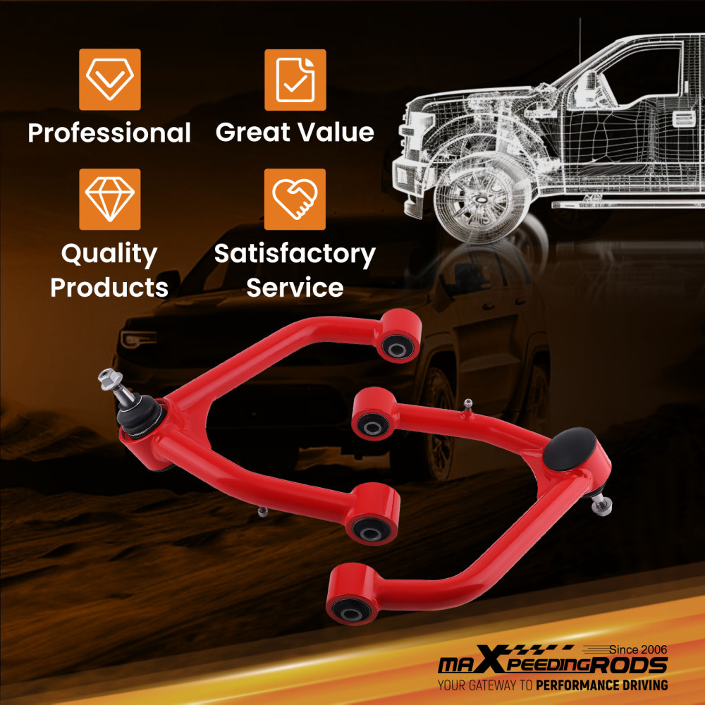 2-4 Lift Heavy Duty A-Arms compatible for Chevrolet Tahoe 07-15 Front Upper Control Arms suspension arms