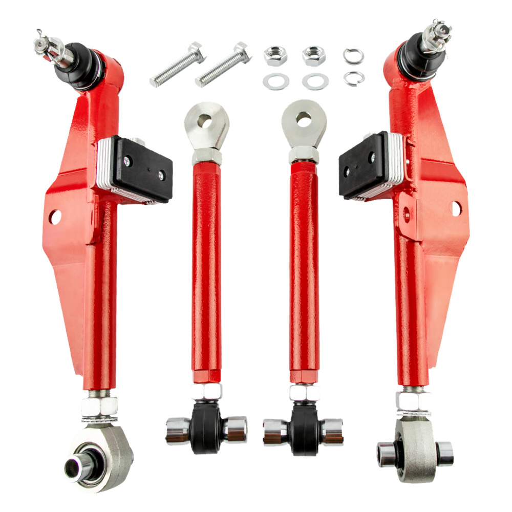 Front Lower Control ArmsHigh Angle Tension Rods compatible for Nissan 240SX 1989-1998
