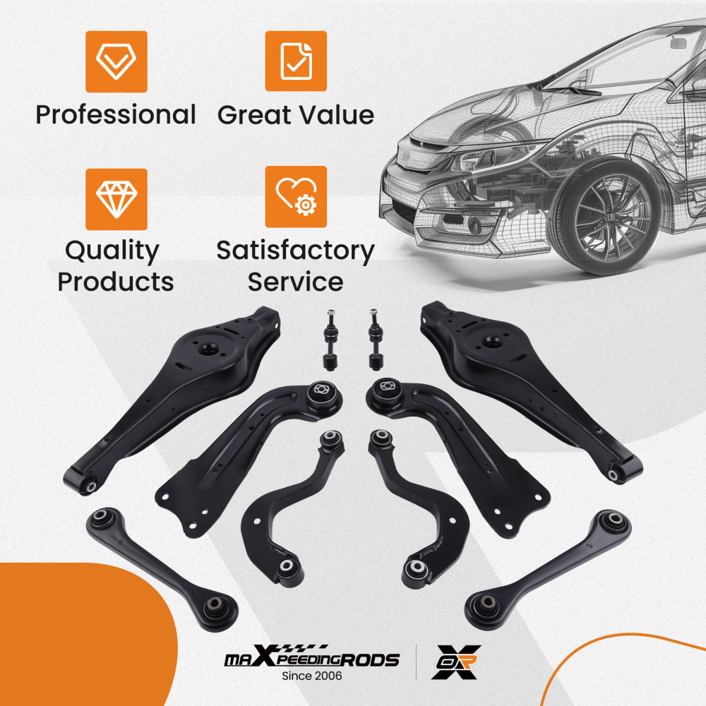Wishbone Control Arms compatible for Audi A3 8P Q3 compatible for Seat Altea compatible for VW Golf 5 6 Touran compatible for Skoda Seat