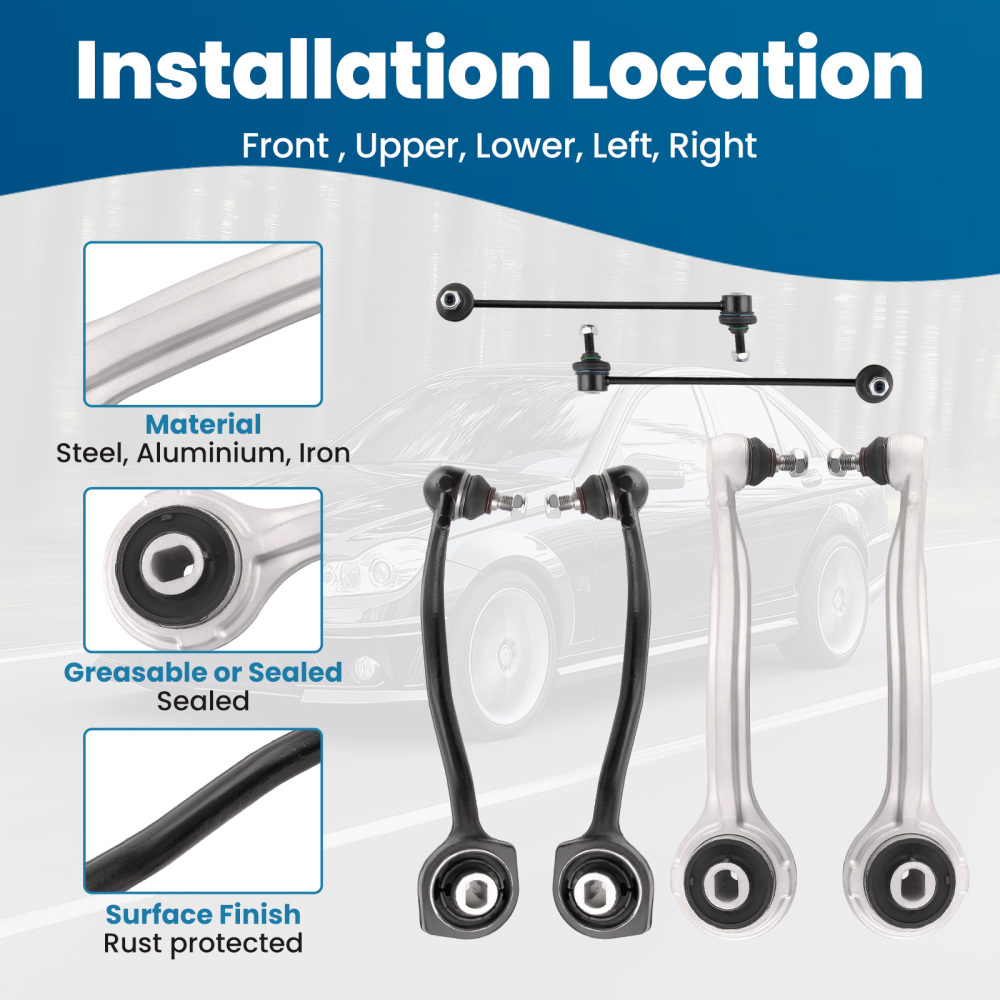 Compatible for Merceds-Benz CLK Front Upper Suspension Lower Wishbone Control ArmsLinks