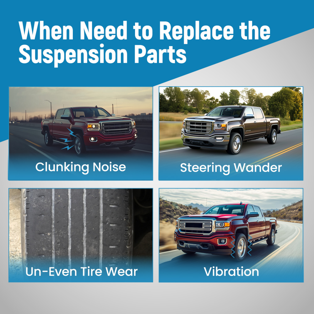 10x Upper Lower Aluminum Control Arm for 2014 2015 2016 compatible for Silverado 1500 compatible for Escalade