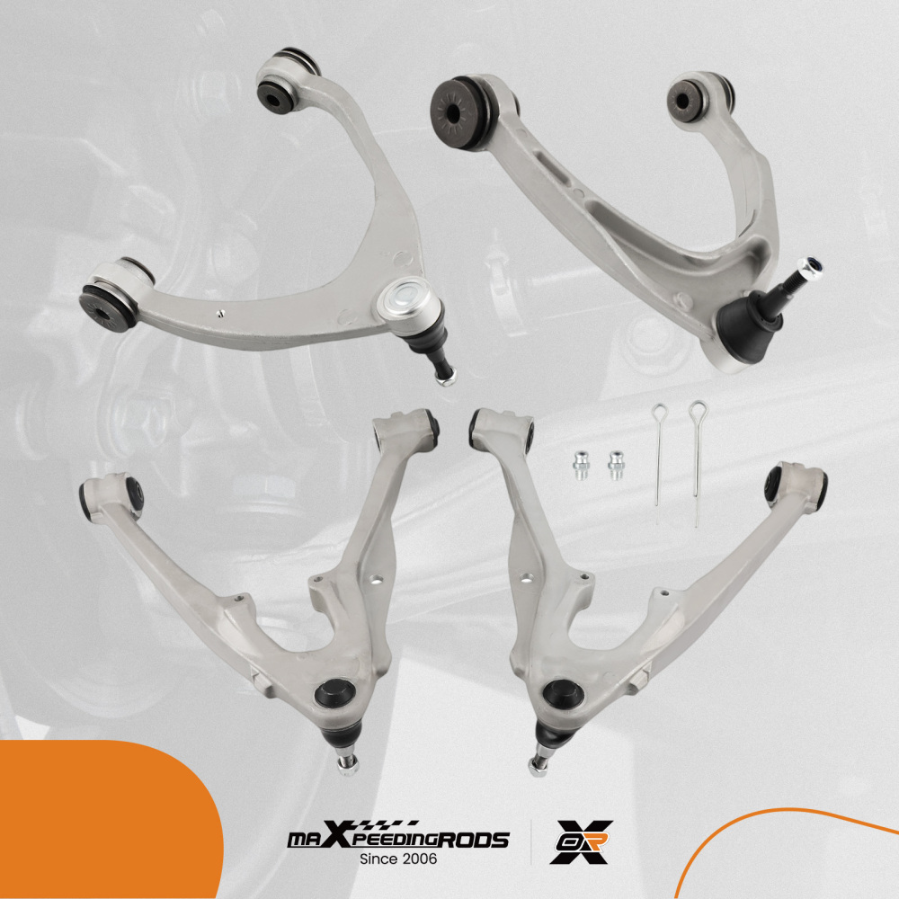 Suspension Upper Lower Control Arm Set For 2014-2016 compatible for Chevy Silverado Sierra 1500