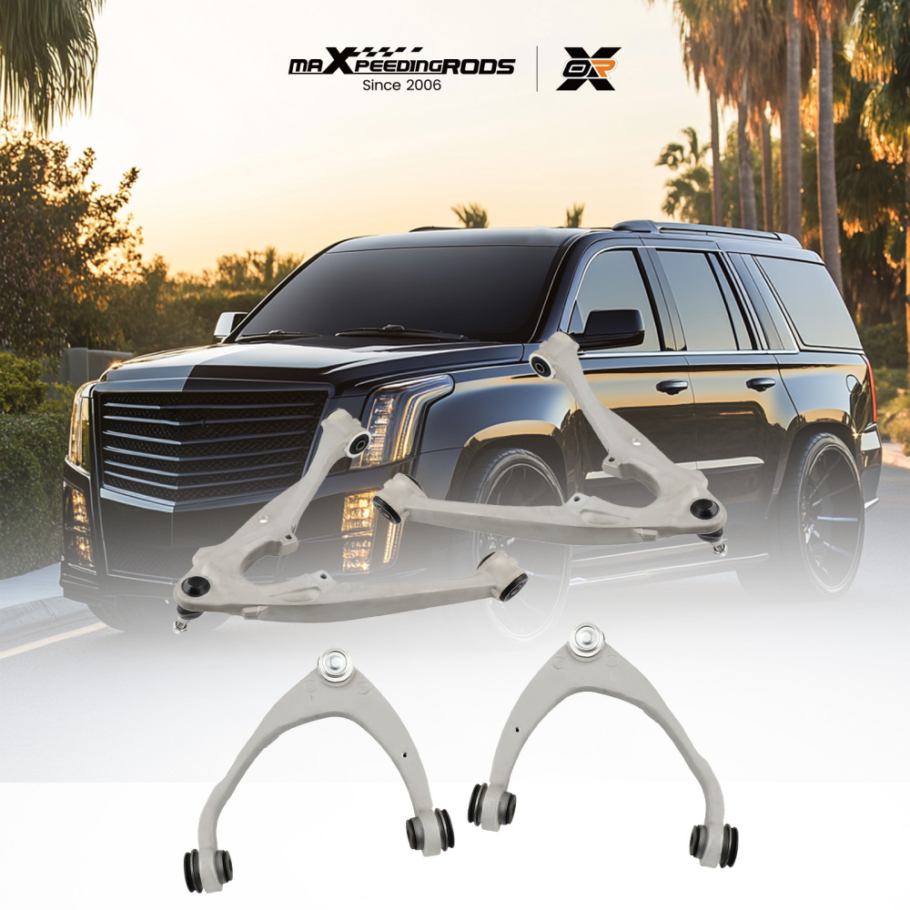 Suspension Upper Lower Control Arm Set For 2014-2016 compatible for Chevy Silverado Sierra 1500