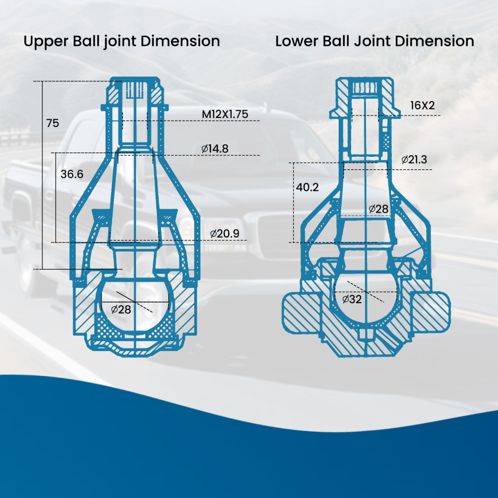 Suspension Upper Lower Control Arm Set For 2014-2016 compatible for Chevy Silverado Sierra 1500
