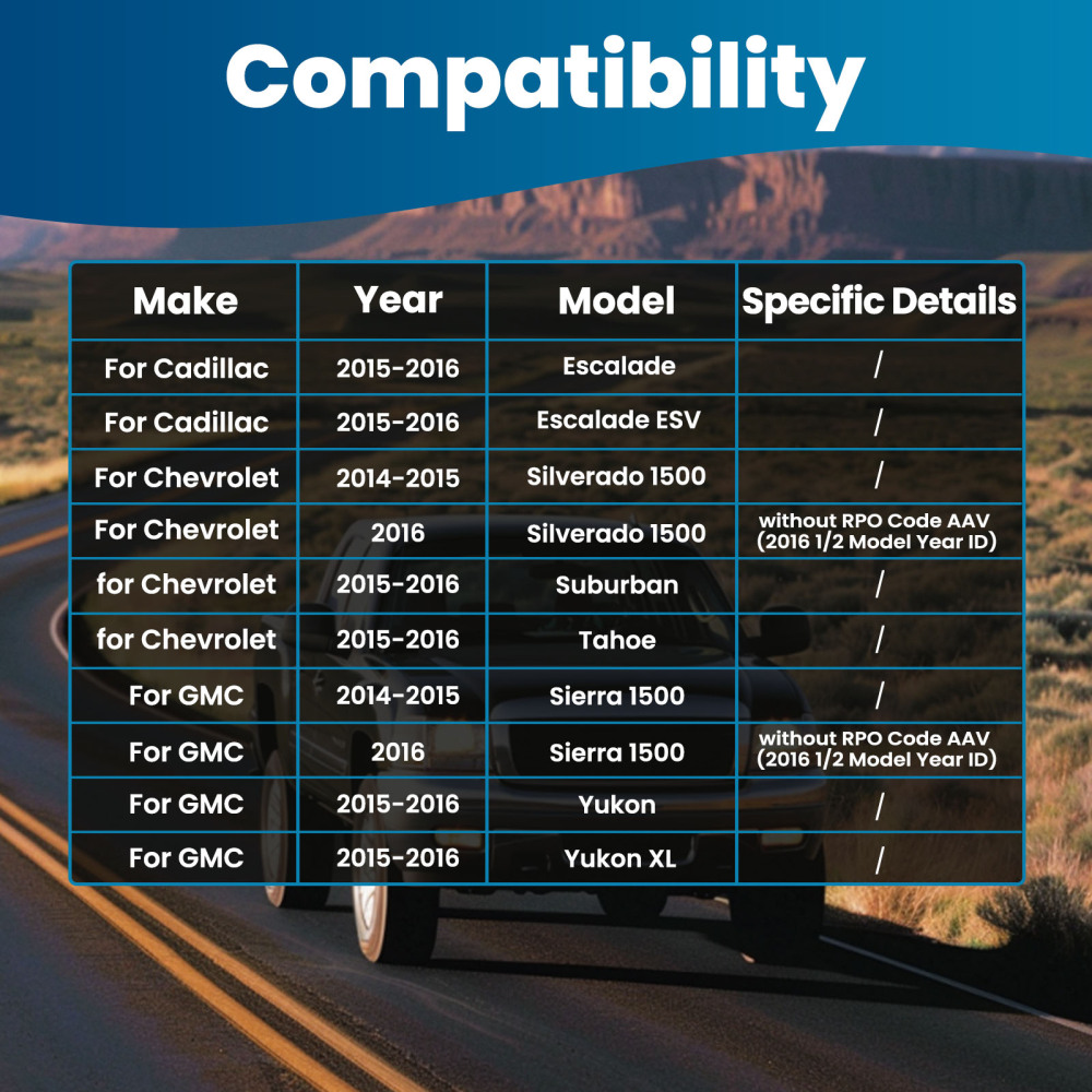 Suspension Upper Lower Control Arm Set For 2014-2016 compatible for Chevy Silverado Sierra 1500