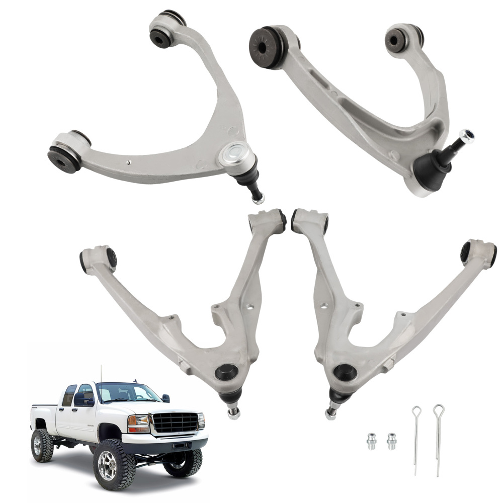 Suspension Upper Lower Control Arm Set For 2014-2016 compatible for Chevy Silverado Sierra 1500