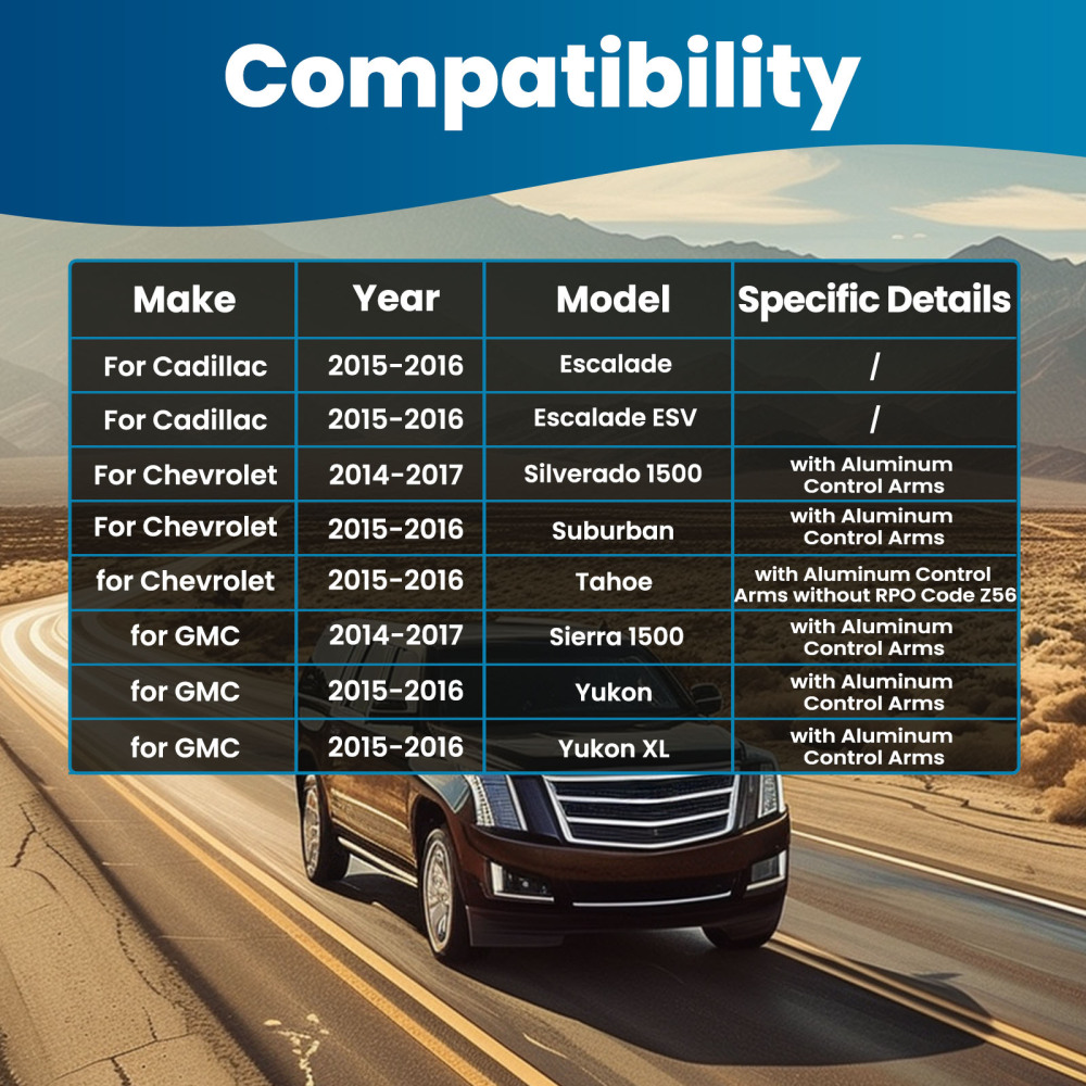 Aluminum Front Lower Control Arm Ball Joint LH RH compatible for Chevy Silverado 2014-2017