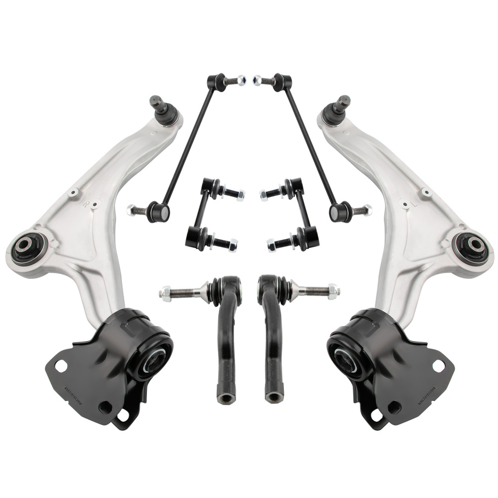 Suspension Lower Control Arms Tie Rods Sway Bar Kit compatible for Ford Fusion MKZ 2013-17